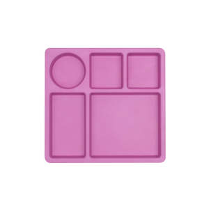 Bobo Bamboo: Bobo&Boo Divided Plate - Flamingo Pink