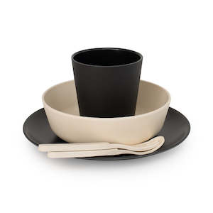 Bobo Bamboo: Bobo&Boo Dinner Set - Monochrome