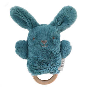 Ob Teether Rattles: OB Designs Baby Rattle & Teething Ring - Banjo Bunny