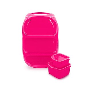 Goodbyn Lunchboxes: Goodbyn Bynto (with Dipper Set) - Neon Pink