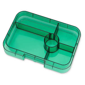 Yumbox: Yumbox Tapas Tray 5C - Green Clear