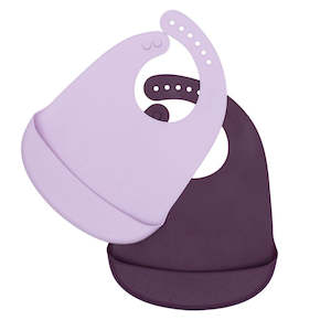 We Might Be Tiny - Catchie Bib - Plum + Lilac