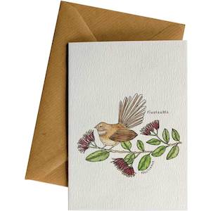 Ws Greeting Cards: PiÃÑwakawaka PoÃÑhutukawa #WS-168