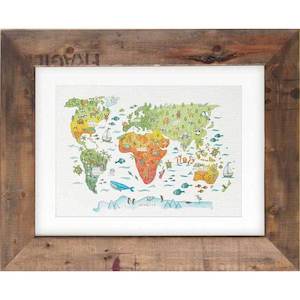Art Print A3 - Kids World Map #AP-A3-WS-131