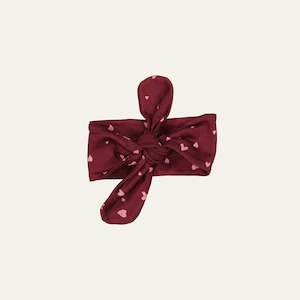 Darcy Headband, Merlot Mini Heart