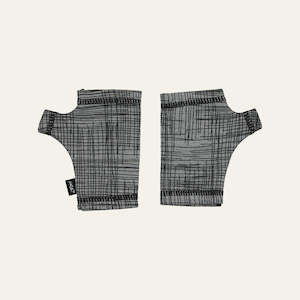 Blaze Handwarmers, Grey Marle Crosshatch