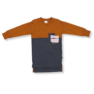 MILA SWEATSHIRT DRESS- Rust Elements