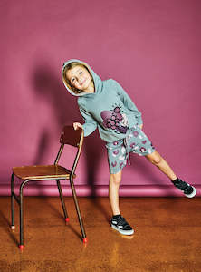 Elyse Hooded Sweatshirt, Ash Marle