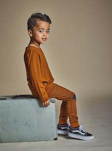 WYATT LONGSLEEVE TOP- Rust
