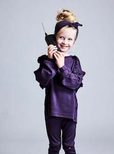 Girls: EDEN FRILL TOP - Violet Smoke Ltd Edition