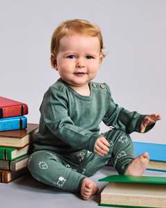 Lfoh Winter 25 Baby: Slasher Leggings - 100% Merino Wool, Fern Flock