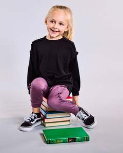 Lfoh Winter 25 Baby: Kenzie Frill Legging - 100% Merino Wool, Plum