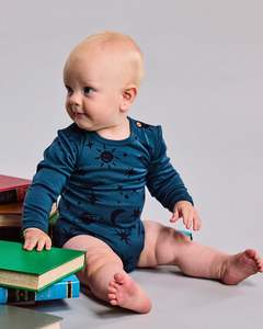 Lfoh Winter 25 Baby: Riley Bodysuit - 100% Merino Wool, Orion Galaxy