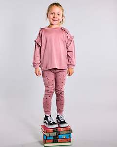 Lfoh Winter 25 Girls Pre Order: Eden Frill Top - 100% Merino Wool, Rose