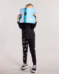 Lfoh Black: Slasher Leggings - 100% Merino Wool, Black Monsters