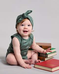 Lfoh Winter 25 Baby: Hadley Bodysuit - 100% Merino Wool - Fern Flock