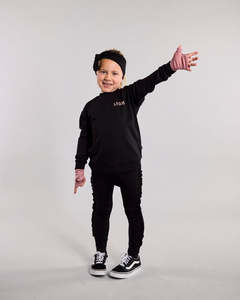 Lfoh Winter 25 Baby: Darcy Headband - 100% Merino Wool - Black