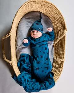 Lfoh Winter 25 Baby: Beanie & Bootie Set - 100% Merino Wool - Orion Galaxy