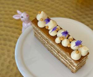 Easter 🍯 honey cake layered with our secret 🤫 cream