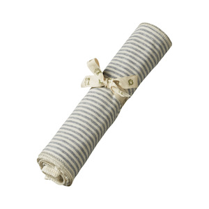Baby Bedding: Nature Baby Jersey Face Cloths - Natural/Grey Marl Stripe