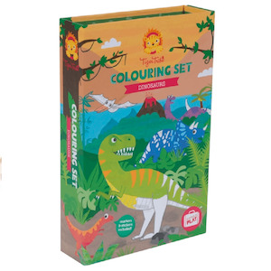 Dino Lover: Tiger Tribe Colouring Set - Dinosaur