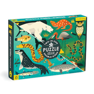 Holiday Fun: Mudpuppy Land & Sea Predators Double-Sided 100pc Puzzle