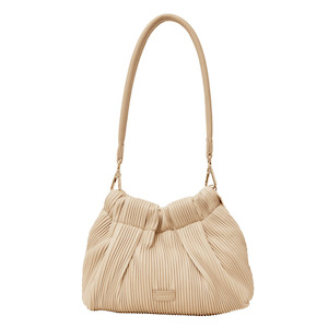 Saben: Saben Alexis Shoulder Bag - Biscotti Pleat