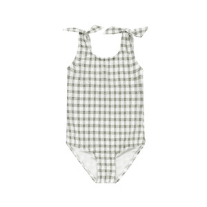 Swimwear: Rylee + Cru Millie One-Piece - Eucalyptus Check