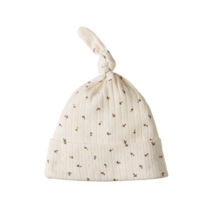 Nature Baby Cotton Knotted Beanie - Aster Floral