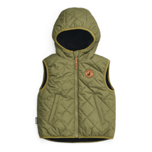 Crywolf Reversible Yeti Vest - Fern/Black
