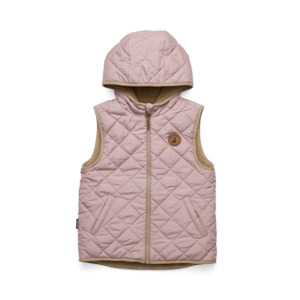 Crywolf Reversible Yeti Vest - Blush/Camel