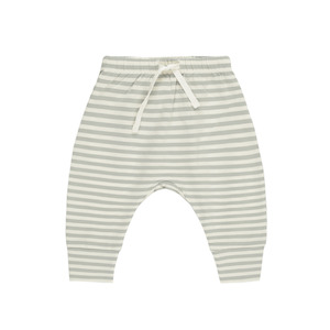 Sale: Quincy Mae Drawstring Pant - Sage Stripe