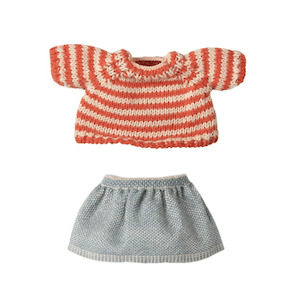 Maileg Knitted Sweater & Skirt Big Sister Mouse