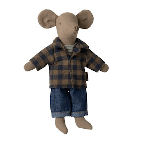 Dolls: Maileg Dad Mouse Light Brown