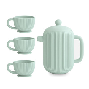 Home: Mushie Silicone Tea Play Set - Cambridge Blue