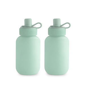 Mushie Silicone Puree Pouch 2-Pack - Cambridge Blue