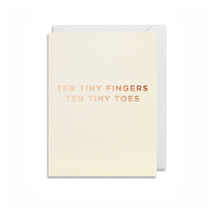 Greeting Cards Gift Wrap: Lagom Design Ten Tiny Fingers Ten Tiny Toes Greeting Card