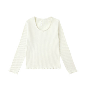 Tops 1: Rylee + Cru Ribbed Long Sleeve - Ivory