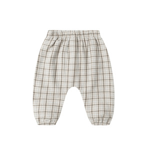 Bottoms: Quincy Mae Woven Pant - Blue Plaid
