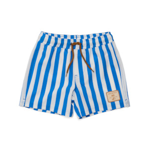 Bottoms: Crywolf Board Short - Deep Ocean Stripe