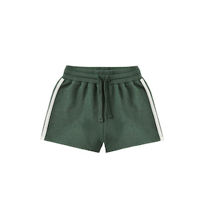 Bottoms: Rylee + Cru Racer Track Short - Green