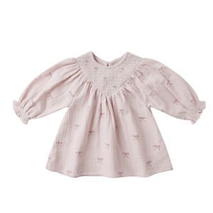 Quincy Mae V Smocked Dress - Bows