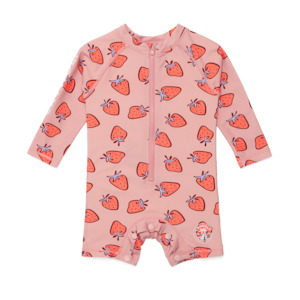 Swimwear: Crywolf Rash Suit - Strawberry Splash