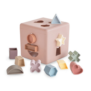 Mushie Shape Sorting Box - Blush