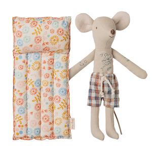 Maileg Beach Mouse Dad With Air Mattress Flower
