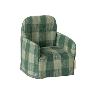 The French Folk: Maileg Folding Chair Mouse - Green Check