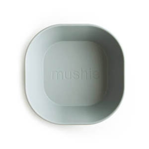 Mushie: Mushie Set of 2 Square Dinner Bowls - Sage