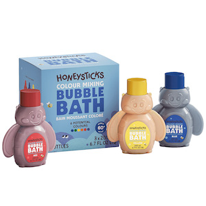 Holiday Fun: Honeysticks Bubble Bath Colour Mixing 3pk