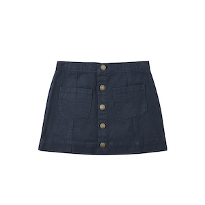 Pre Orders: Rylee + Cru Denver Mini Skirt - Indigo Denim