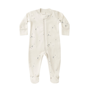Quincy Mae Zip Long Sleeve Sleeper Footie - Moons